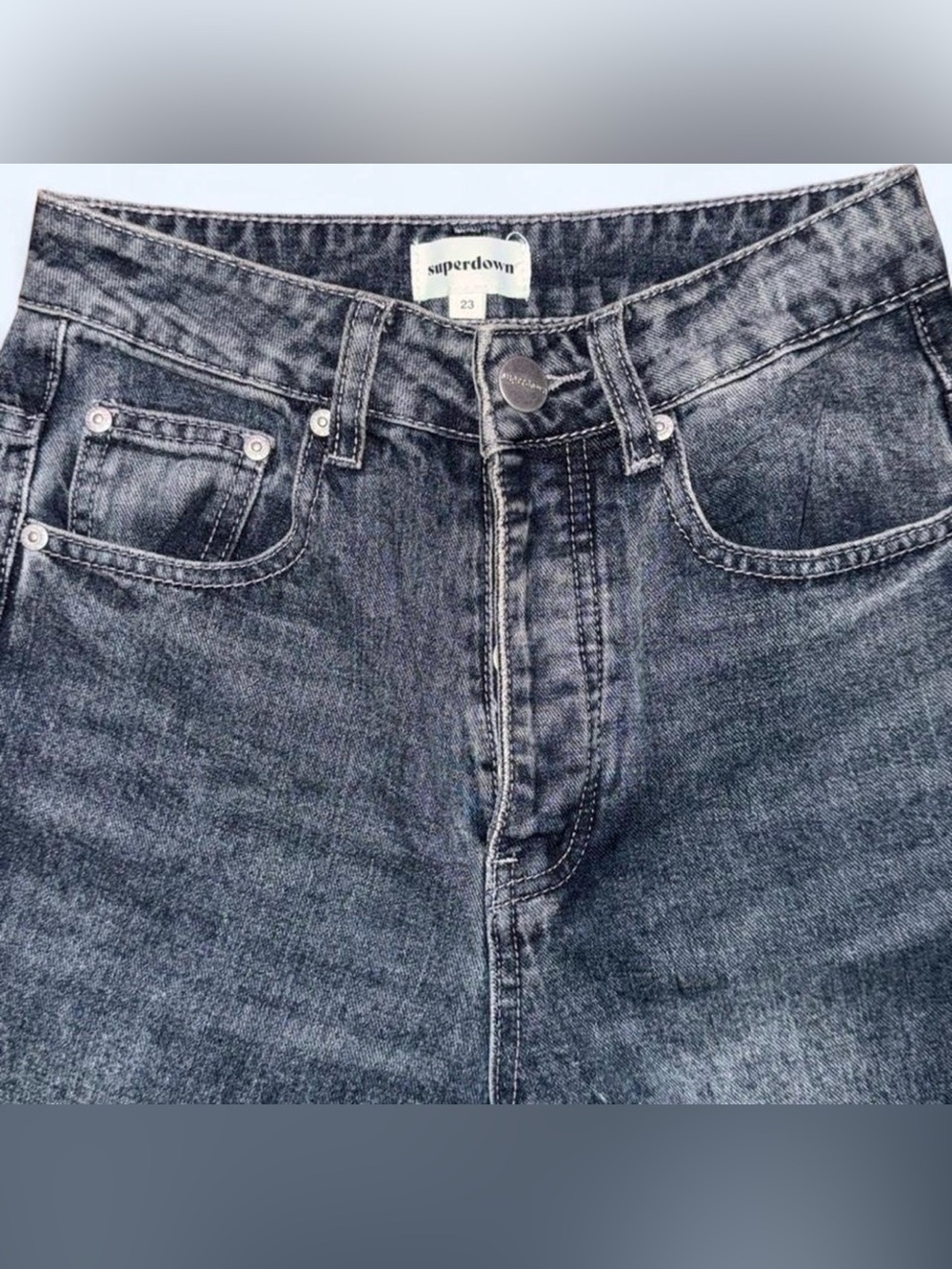 REVOLVE superdown Straight Raw Hem Jeans